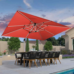 Patio Umbrella Outdoor Rectangle Umbrella Large Cantilever Umbrella Windproof Offset Umbrella Heavy Duty Sun Umbrella