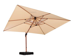 Rectangle Patio Umbrella Wood Pattern Offset Hanging Umbrella Best Sun Umbrella Outdoor Cantilever Umbrella