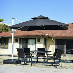 Patio Umbrella Outdoor Square Umbrella Large Cantilever Umbrella Windproof Offset Umbrella Heavy Duty Sun Umbrella