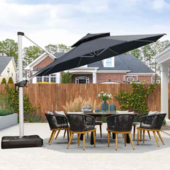 Patio Umbrella Outdoor Round Umbrella Large Cantilever Umbrella Windproof Offset Umbrella Heavy Duty Sun Umbrella