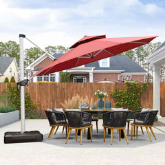 Patio Umbrella Outdoor Round Umbrella Large Cantilever Umbrella Windproof Offset Umbrella Heavy Duty Sun Umbrella