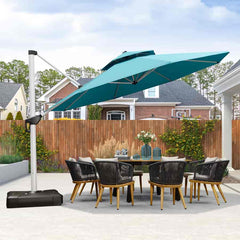 Patio Umbrella Outdoor Round Umbrella Large Cantilever Umbrella Windproof Offset Umbrella Heavy Duty Sun Umbrella