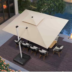 Patio Umbrella Outdoor Rectangle Umbrella Large Cantilever Umbrella Windproof Offset Umbrella Heavy Duty Sun Umbrella