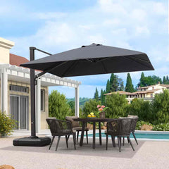 Cantilever Patio Umbrella Large Outdoor Aluminum Offset Shade Sun Umbrella Heavy Duty for Garden Deck Pool