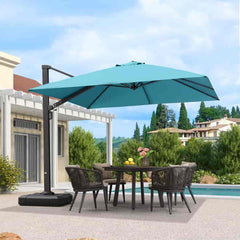 Cantilever Patio Umbrella Large Outdoor Aluminum Offset Shade Sun Umbrella Heavy Duty for Garden Deck Pool