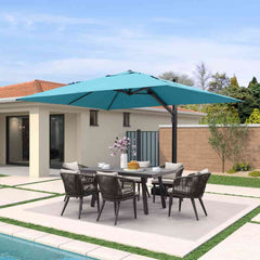 Cantilever Patio Umbrella Large Outdoor Aluminum Offset Shade Sun Umbrella Heavy Duty for Garden Deck Pool