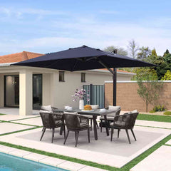 Cantilever Patio Umbrella Large Outdoor Aluminum Offset Shade Sun Umbrella Heavy Duty for Garden Deck Pool