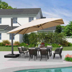 Cantilever Patio Umbrella Large Outdoor Aluminum Offset Shade Sun Umbrella Heavy Duty for Garden Deck Pool