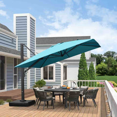 Cantilever Patio Umbrella Large Outdoor Aluminum Offset Shade Sun Umbrella Heavy Duty for Garden Deck Pool