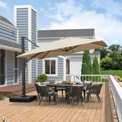 Cantilever Patio Umbrella Large Outdoor Aluminum Offset Shade Sun Umbrella Heavy Duty for Garden Deck Pool