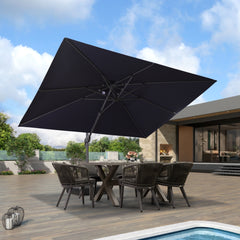 Cantilever Outdoor Umbrellas Large Patio Umbrella Hanging Double Top Offset Umbrella with 360°Rotation Tilting Umbrella Outdoor Patio