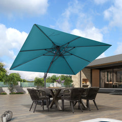 Cantilever Outdoor Umbrellas Large Patio Umbrella Hanging Double Top Offset Umbrella with 360°Rotation Tilting Umbrella Outdoor Patio