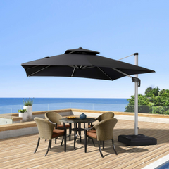 Patio Umbrella Outdoor Square Umbrella Large Cantilever Umbrella Windproof Offset Umbrella Heavy Duty Sun Umbrella