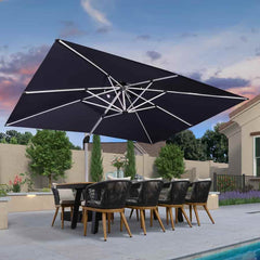 Patio Umbrella Outdoor Rectangle Umbrella Large Cantilever Umbrella Windproof Offset Umbrella Heavy Duty Sun Umbrella