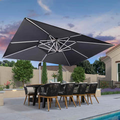 Patio Umbrella Outdoor Rectangle Umbrella Large Cantilever Umbrella Windproof Offset Umbrella Heavy Duty Sun Umbrella