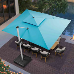 Patio Umbrella Outdoor Rectangle Umbrella Large Cantilever Umbrella Windproof Offset Umbrella Heavy Duty Sun Umbrella