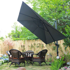 Patio Umbrella Outdoor Cantilever Square Umbrella Aluminum Offset Umbrella with 360-degree Rotation