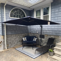 Patio Umbrella Outdoor Cantilever Square Umbrella Aluminum Offset Umbrella with 360-degree Rotation