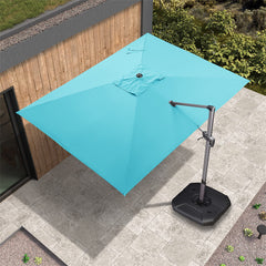 Patio Umbrella Outdoor Cantilever Square Umbrella Aluminum Offset Umbrella with 360-degree Rotation