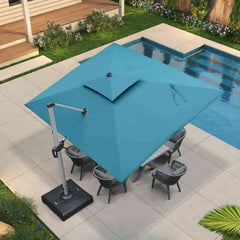 Patio Umbrella Outdoor Rectangle Umbrella Large Cantilever Umbrella Windproof Offset Umbrella Heavy Duty Sun Umbrella