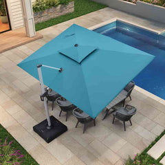 Patio Umbrella Outdoor Rectangle Umbrella Large Cantilever Umbrella Windproof Offset Umbrella Heavy Duty Sun Umbrella