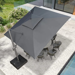 Outdoor Umbrella Olefin Fabric rated UV 50 plus Patio Square Umbrella Large Cantilever Umbrella Windproof Heavy Duty Umbrella