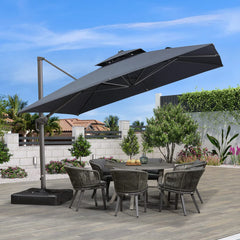 Outdoor Umbrella Olefin Fabric rated UV 50 plus Patio Square Umbrella Large Cantilever Umbrella Windproof Heavy Duty Umbrella