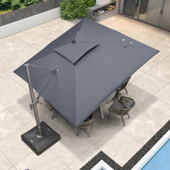 Outdoor Umbrella Olefin Fabric rated UV 50 plus Patio Square Umbrella Large Cantilever Umbrella Windproof Heavy Duty Umbrella