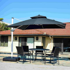 Patio Umbrella Outdoor Square Umbrella Large Cantilever Umbrella Windproof Offset Umbrella Heavy Duty Sun Umbrella