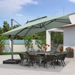 Outdoor Umbrella Olefin Fabric rated UV 50 plus Patio Square Umbrella Large Cantilever Umbrella Windproof Heavy Duty Umbrella