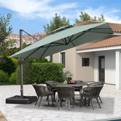 Outdoor Umbrella Olefin Fabric rated UV 50 plus Patio Square Umbrella Large Cantilever Umbrella Windproof Heavy Duty Umbrella