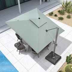 Outdoor Umbrella Olefin Fabric rated UV 50 plus Patio Square Umbrella Large Cantilever Umbrella Windproof Heavy Duty Umbrella