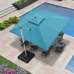 Patio Umbrella Outdoor Rectangle Umbrella Large Cantilever Umbrella Windproof Offset Umbrella Heavy Duty Sun Umbrella