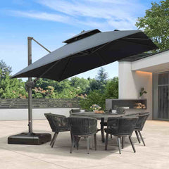 Outdoor Umbrella Olefin Fabric rated UV 50 plus Patio Square Umbrella Large Cantilever Umbrella Windproof Heavy Duty Umbrella