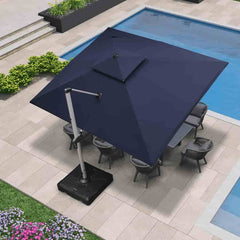 Patio Umbrella Outdoor Rectangle Umbrella Large Cantilever Umbrella Windproof Offset Umbrella Heavy Duty Sun Umbrella