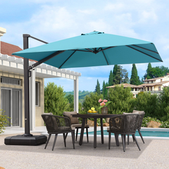 Cantilever Patio Umbrella Large Outdoor Aluminum Offset Shade Sun Umbrella Heavy Duty for Garden Deck Pool