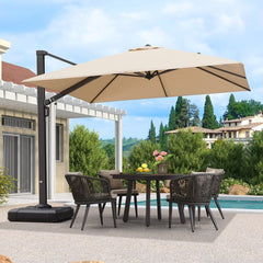 Cantilever Patio Umbrella Large Outdoor Aluminum Offset Shade Sun Umbrella Heavy Duty for Garden Deck Pool