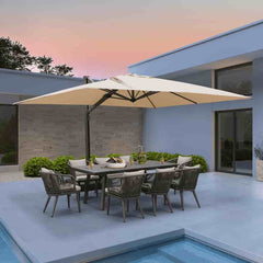 Cantilever Patio Umbrella Large Outdoor Aluminum Offset Shade Sun Umbrella Heavy Duty for Garden Deck Pool