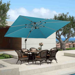 Patio Umbrella Outdoor Rectangle Umbrella Large Cantilever Umbrella Windproof Offset Umbrella Heavy Duty Sun Umbrella