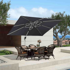 Patio Umbrella Outdoor Rectangle Umbrella Large Cantilever Umbrella Windproof Offset Umbrella Heavy Duty Sun Umbrella