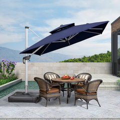 Patio Umbrella Outdoor Square Umbrella Large Cantilever Umbrella Windproof Offset Umbrella Heavy Duty Sun Umbrella