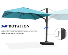 Cantilever Patio Umbrella Large Outdoor Aluminum Offset Shade Sun Umbrella Heavy Duty for Garden Deck Pool