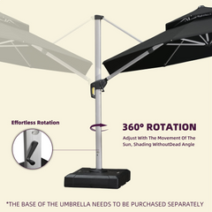 Patio Umbrella Outdoor Round Umbrella Large Cantilever Umbrella Windproof Offset Umbrella Heavy Duty Sun Umbrella