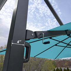 Cantilever Patio Umbrella Large Outdoor Aluminum Offset Shade Sun Umbrella Heavy Duty for Garden Deck Pool