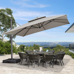 Outdoor Umbrella Olefin Fabric rated UV 50 plus Patio Square Umbrella Large Cantilever Umbrella Windproof Heavy Duty Umbrella